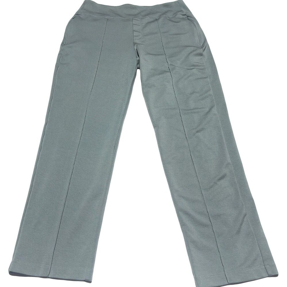 Athleta Eastbound Straight Pant Minimalistic Grey Blue Women's Size 12 Pants